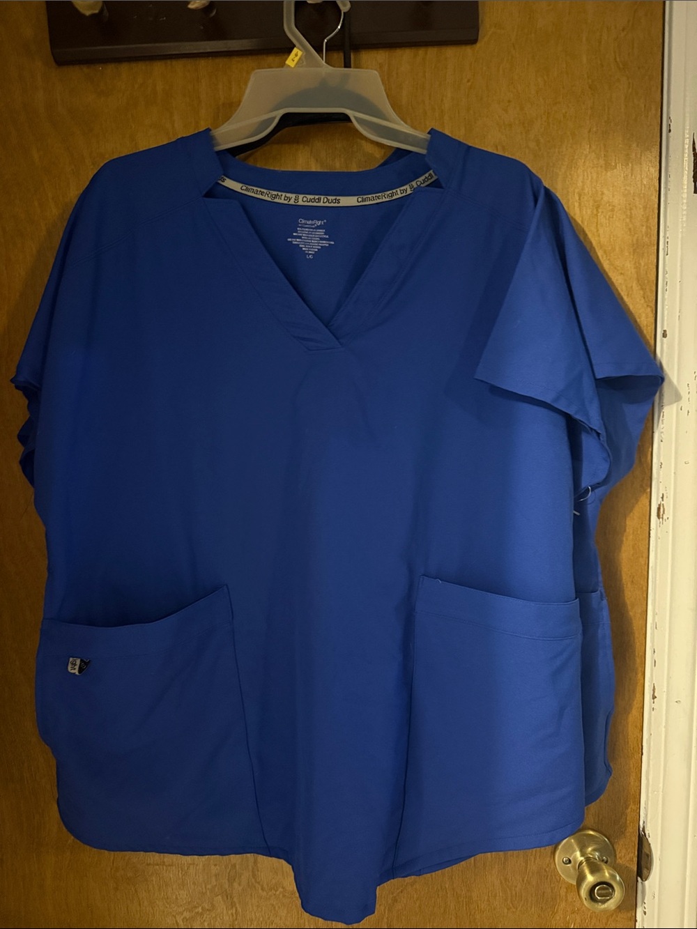 Cuddl Duds Royal Blue V-Neck Tunic Top